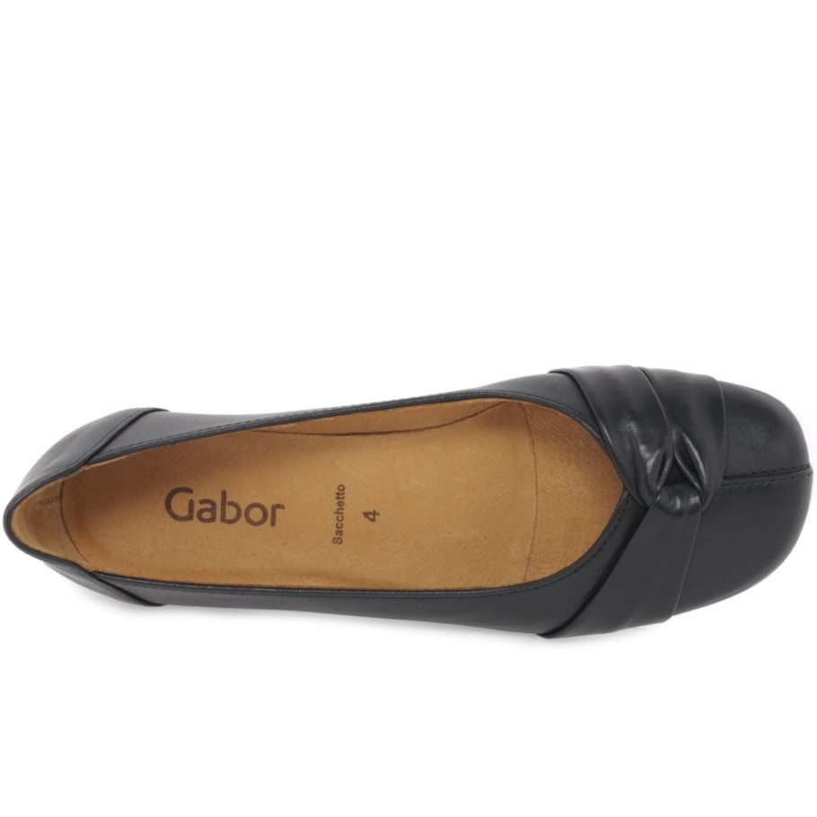 Schwarze Gabor Frost Damen Ballerinas