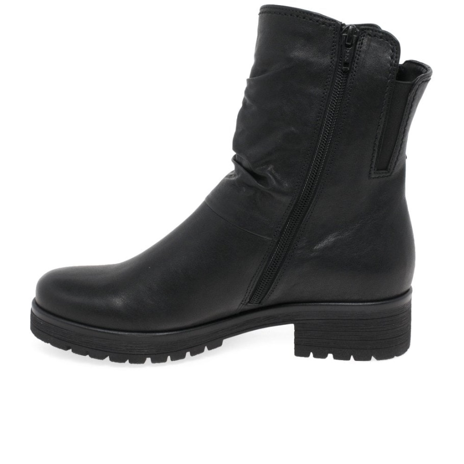 Schwarze Gabor Zola Bikerstiefel Für Damen