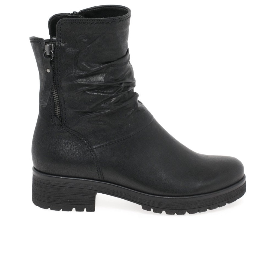 Schwarze Gabor Zola Bikerstiefel Für Damen