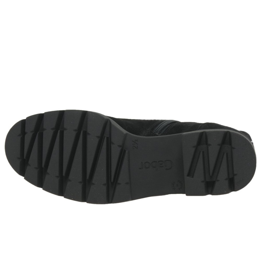 Schwarze Wildleder Gabor Baccara Damen Stiefeletten Neu