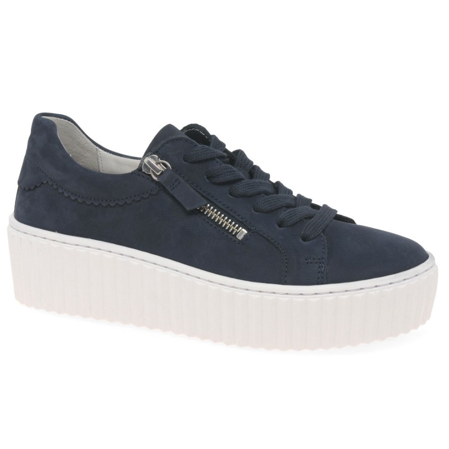 Blaue Nubuk Gabor Dolly Damenturnschuhe