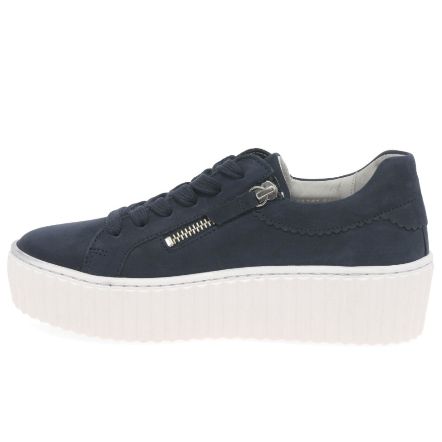 Blaue Nubuk Gabor Dolly Damenturnschuhe
