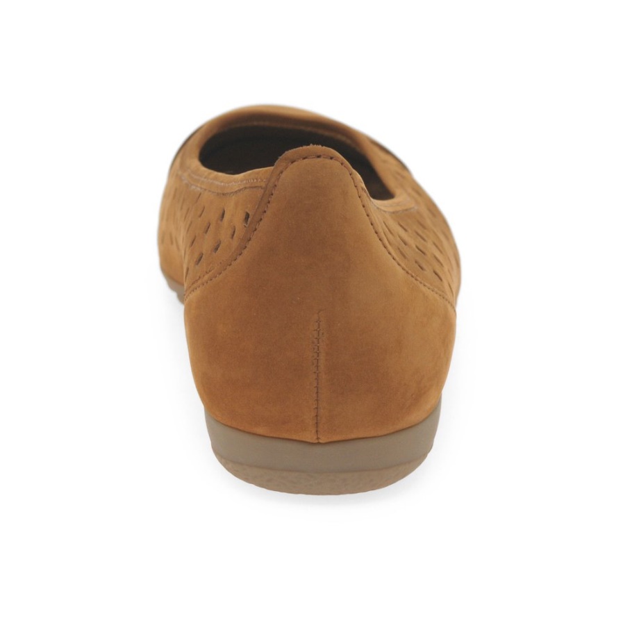 Brandy Nubuk Gabor Rüschen Damen Gestanzte Detail Freizeitschuhe