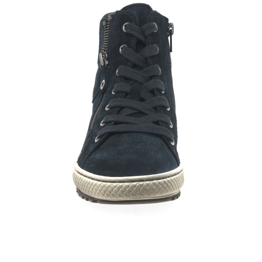 Bulner Lässige Damenstiefeletten Marine Wildleder Gabor