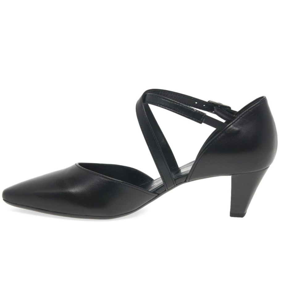 Callow Damen-Pumps Mit überkreuzten Riemen, Schwarz, Gabor