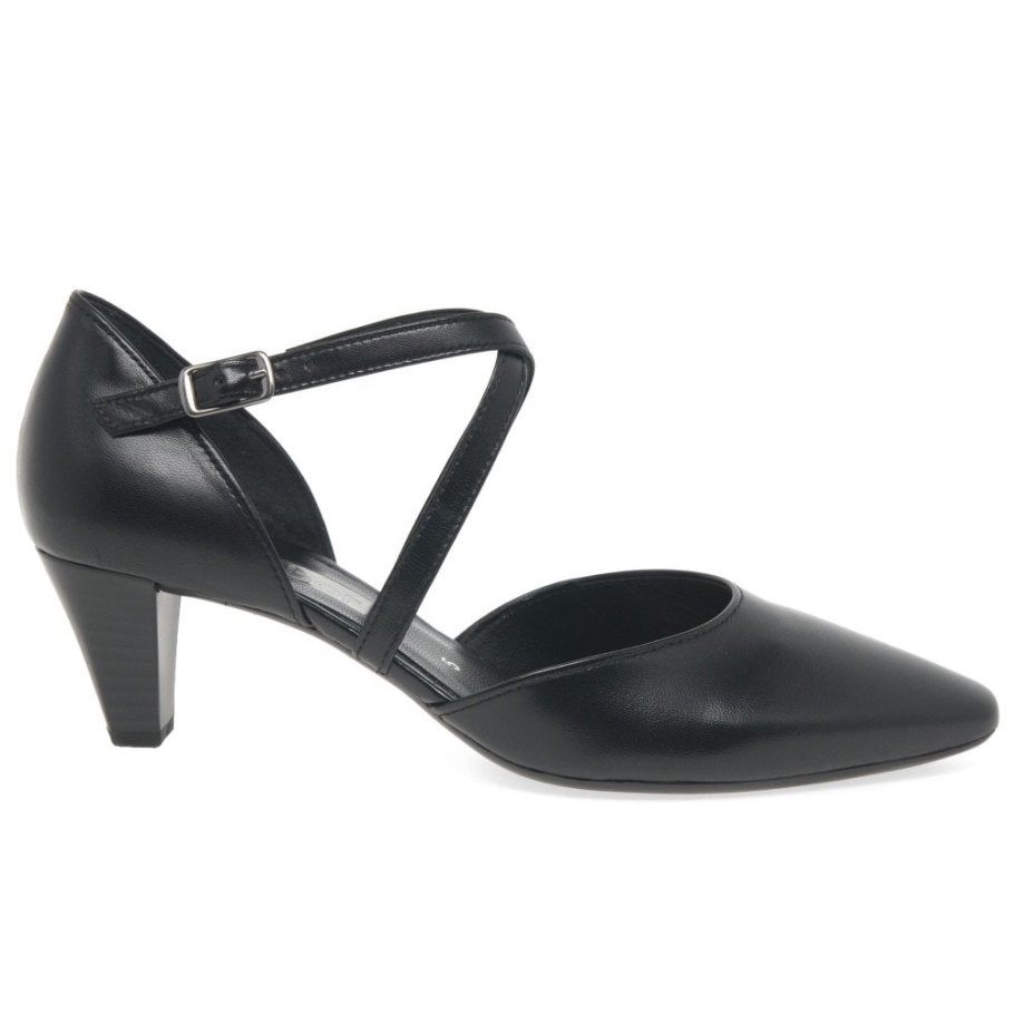 Callow Damen-Pumps Mit überkreuzten Riemen, Schwarz, Gabor
