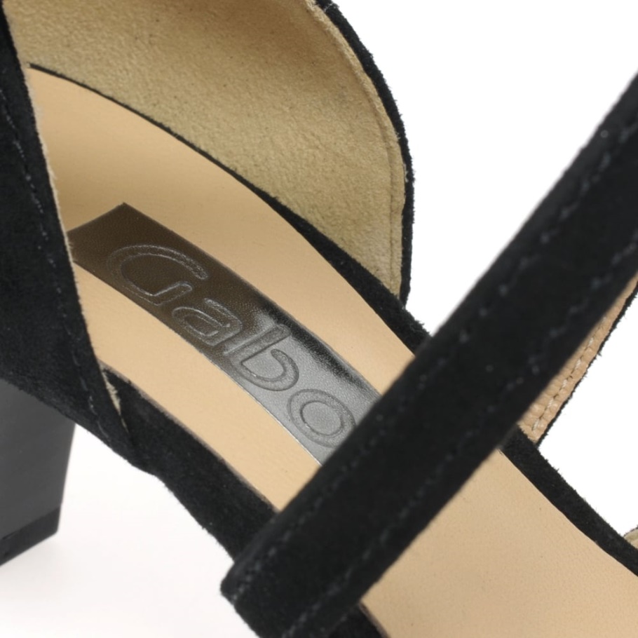 Callow Womens Modern Cross Strap Pumps Gabor Black Suede
