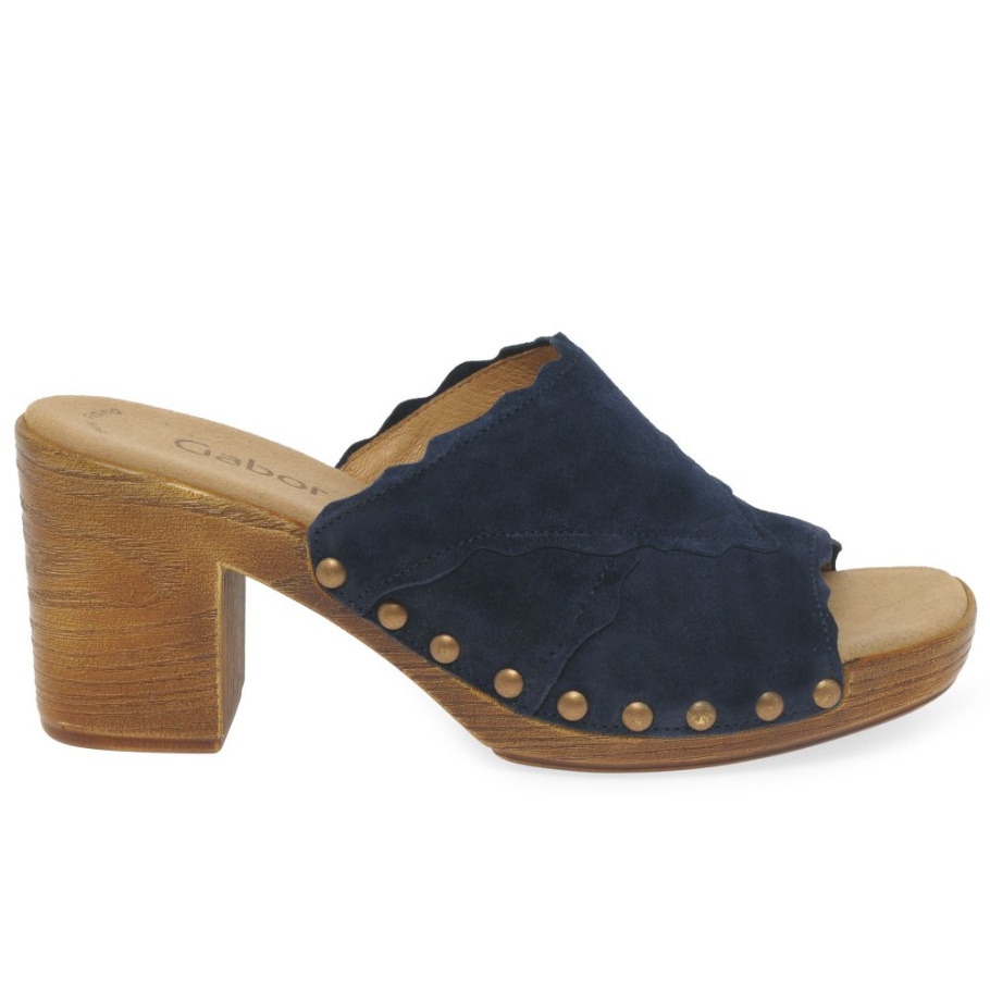 Carmen Damen Sandalen Marine Wildleder Gabor