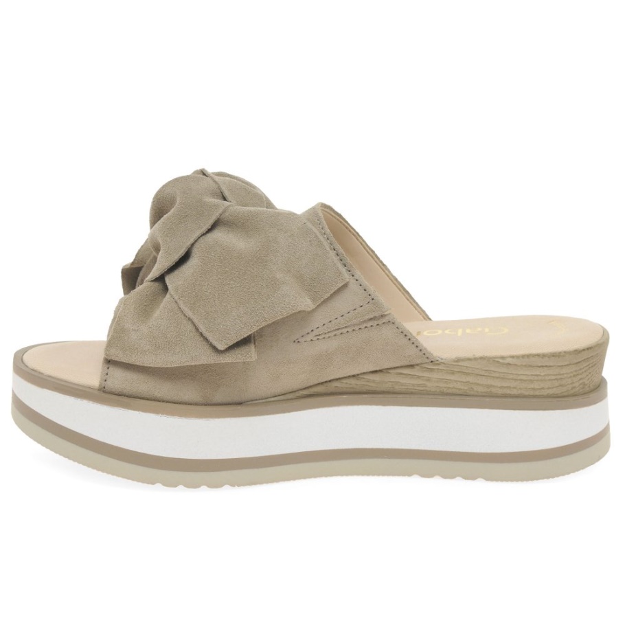 Clinton Damen Pantoletten Sandalen Aus Seide Wildleder Gabor