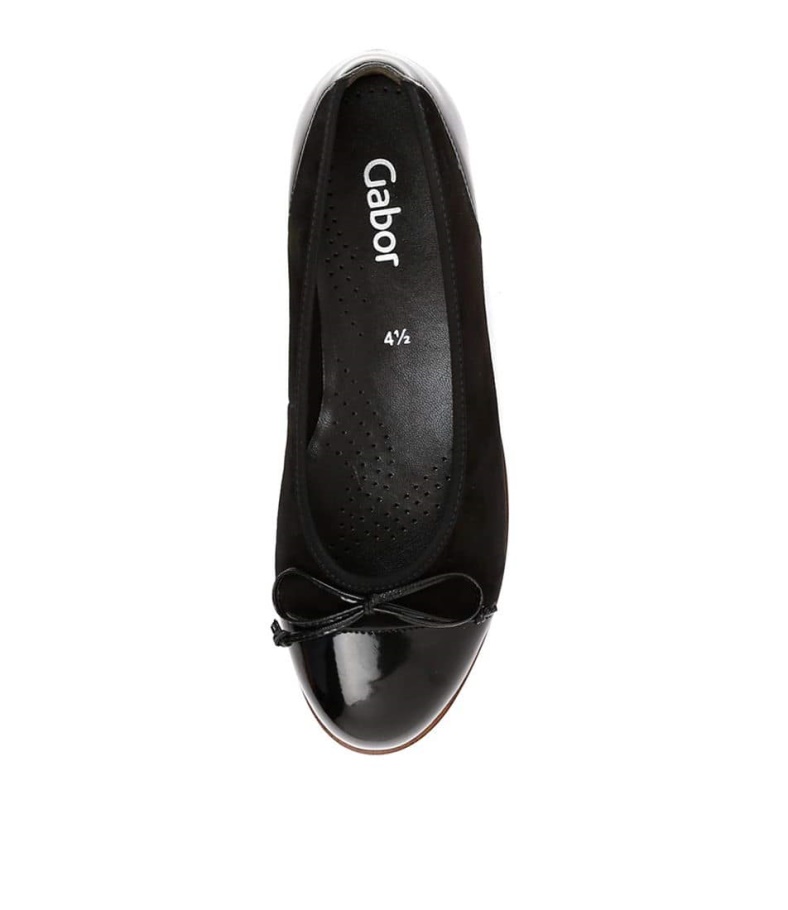 Clover Schwarz Leder Lack Gabor