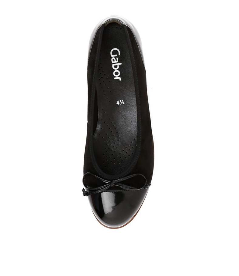 Clover Schwarz Leder Lack Gabor