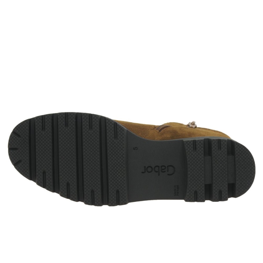 Cognac Wildleder Gabor Newport Chelsea-Stiefel Für Damen