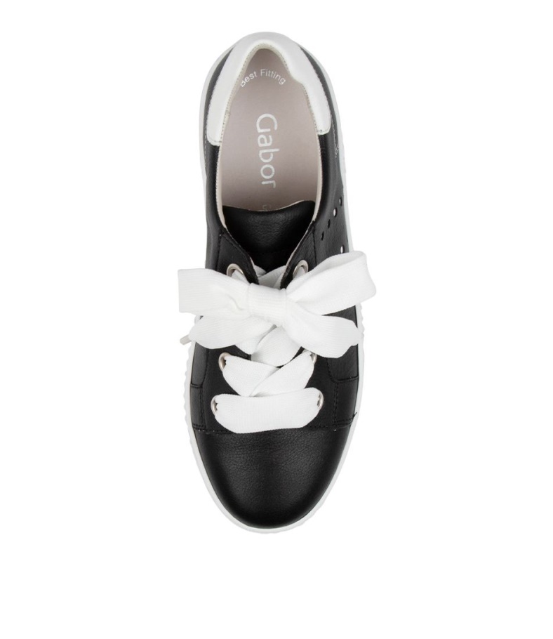 Gabor Ava Schwarz-weiss Leder