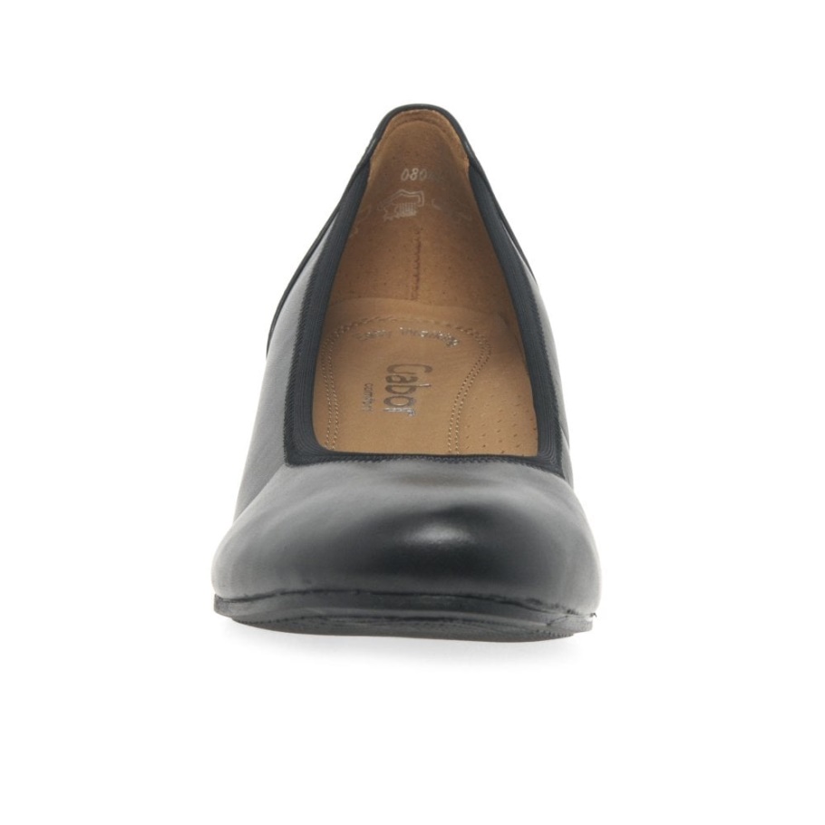 Gabor Black Chester Damen Weit Geschnittene Niedrige Keilpumps