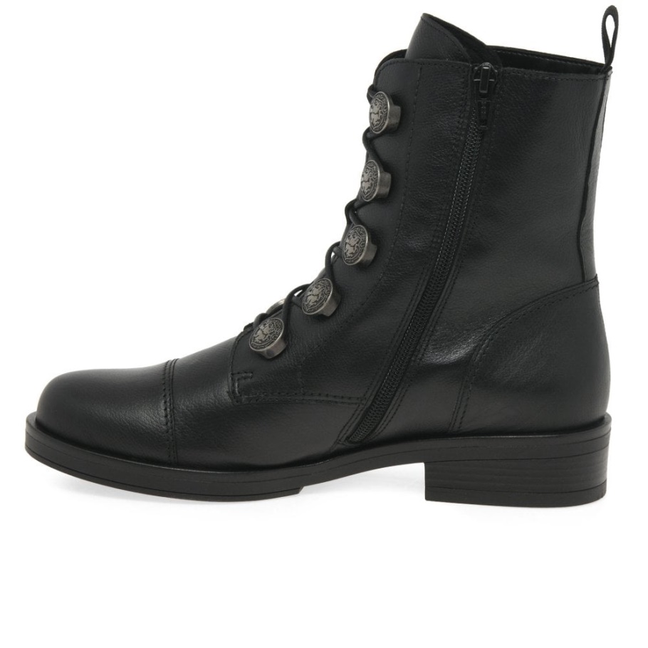 Gabor Black Lady Bikerstiefel Für Damen
