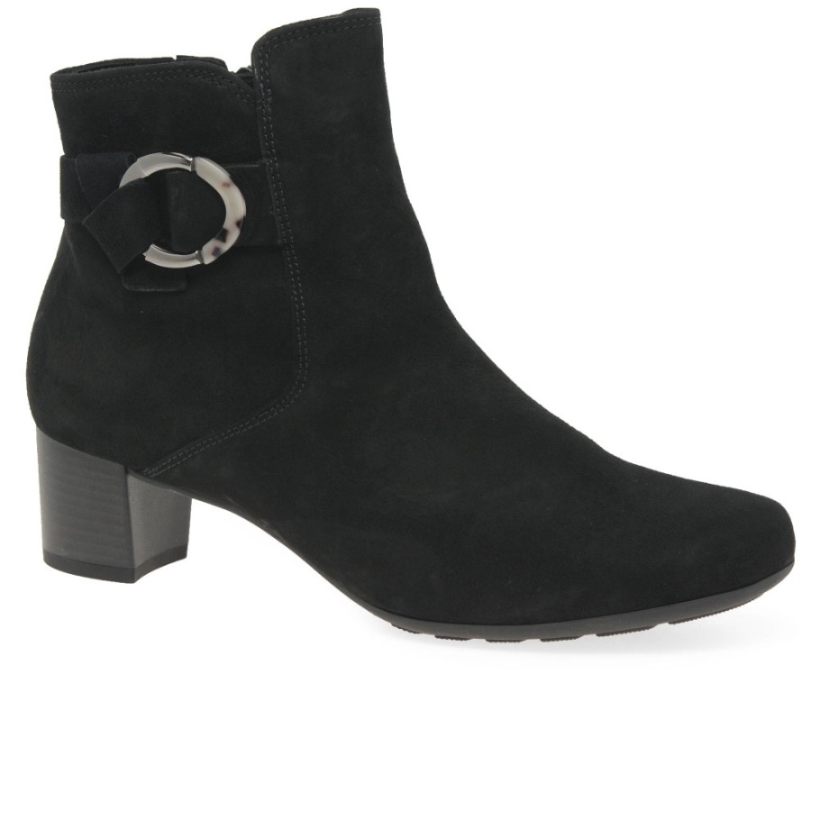 Gabor Schwarz Wildleder Hanf Damen Stiefeletten