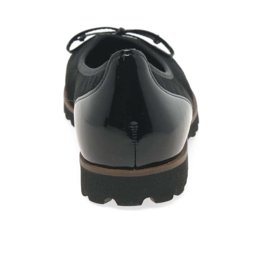 Gabor Black Wildleder/patent Versuchung Damen Freizeitschuhe