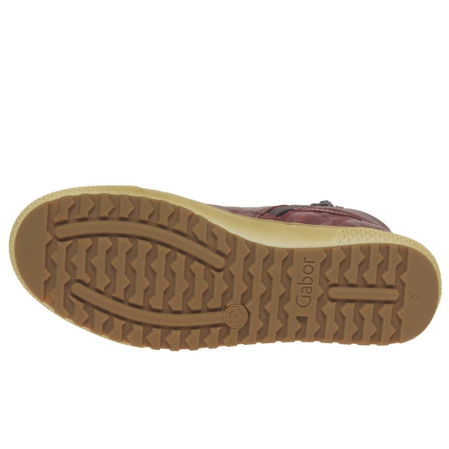 Gabor Bulner Lässige Damenstiefeletten Dunkelrot