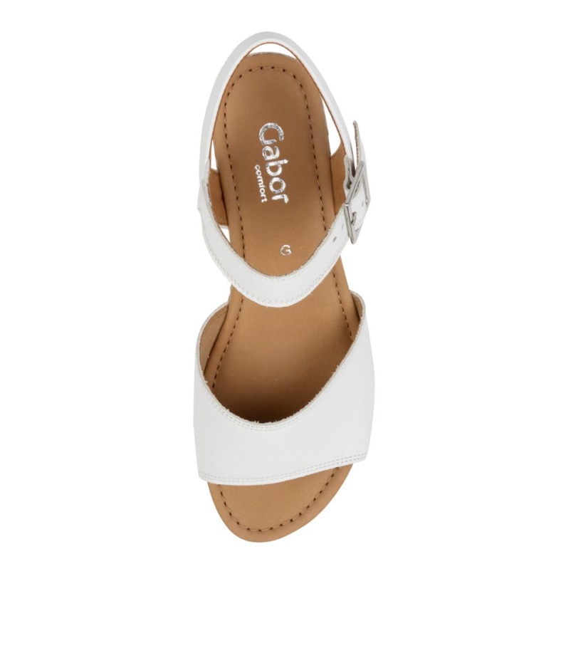 Gabor Fara Weiss Leder