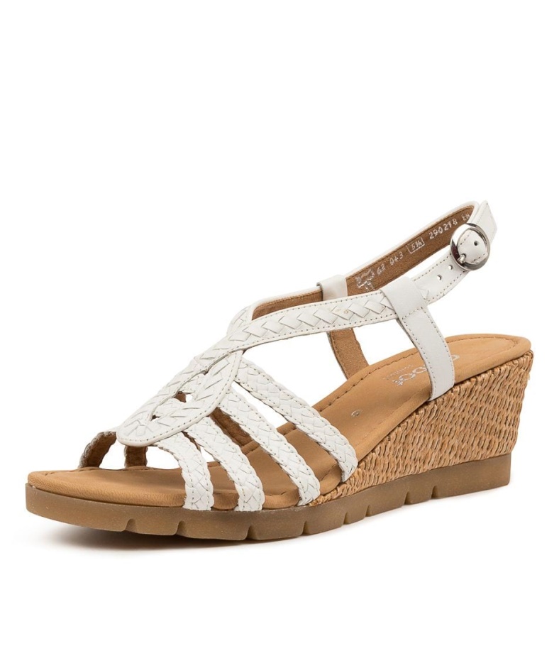 Gabor Farrow Weiss Leder