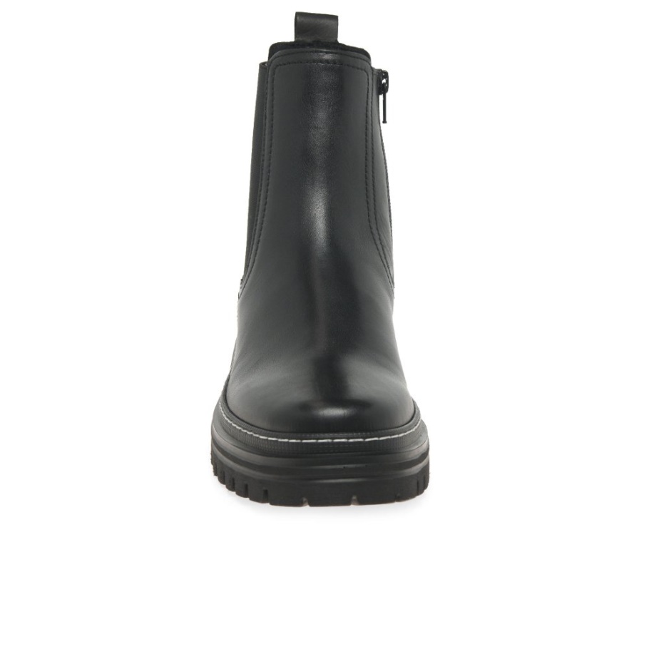 Gabor Gazania Damen Chelsea Boots Schwarz/weiß Stich