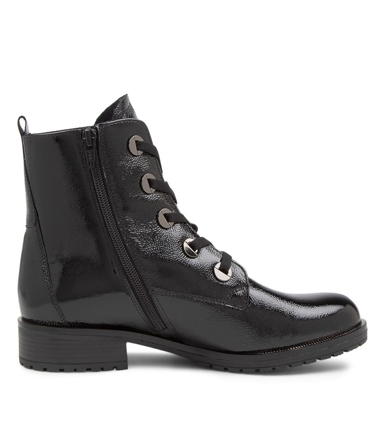 Gabor Genua Schwarz Leather Ankle Boots