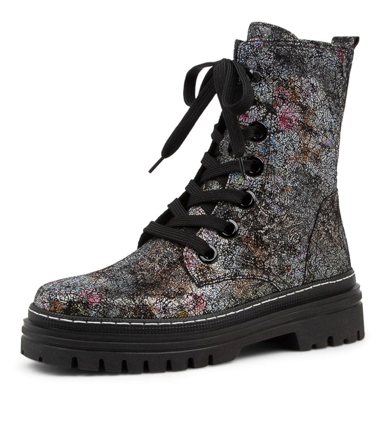 Gabor Hund Schwarz Multi Lederwadenstiefel