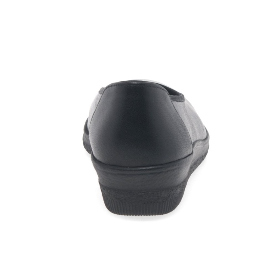 Gabor Piquet Damen Ballerinas In Weiter Passform Schwarz