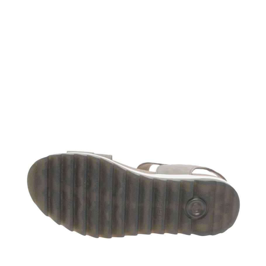 Leinen-Nubuk Gabor Verity Riemchen-Sandalen Mit Niedrigem Absatz Für Damen