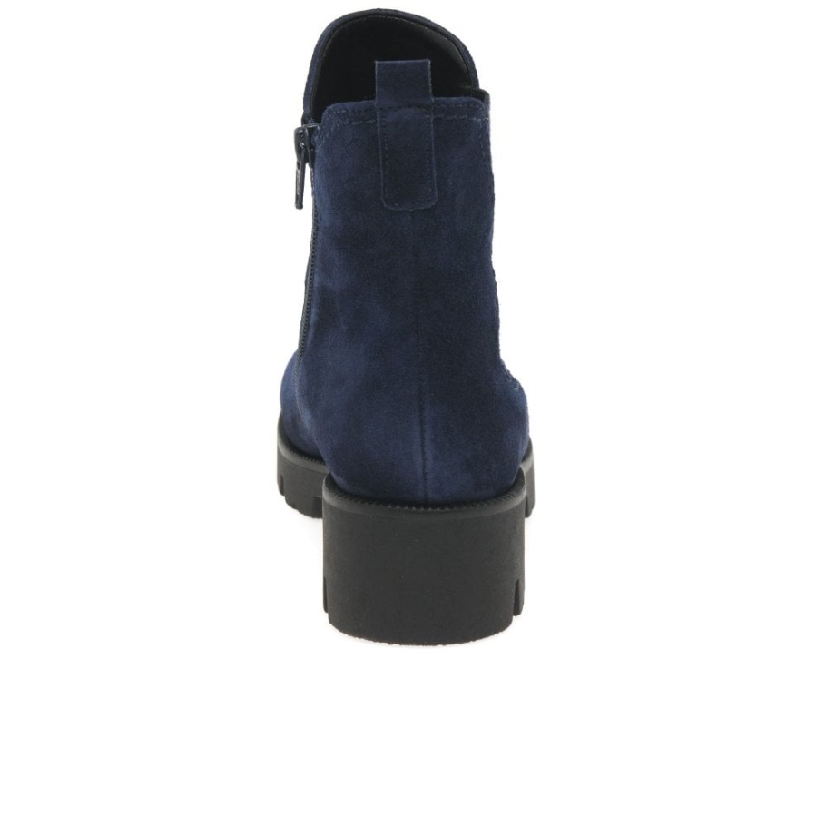 Newport Chelsea-Stiefel Aus Marineblauem Wildleder Für Damen Gabor