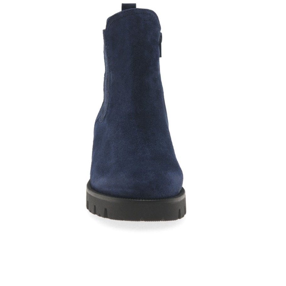 Newport Chelsea-Stiefel Aus Marineblauem Wildleder Für Damen Gabor