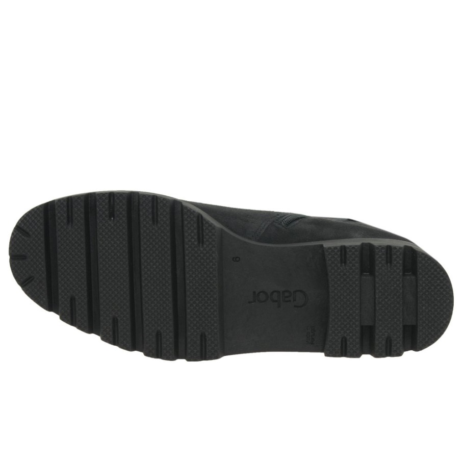 Newport Damen Chelsea Boots Gabor Dunkelgraues Wildleder