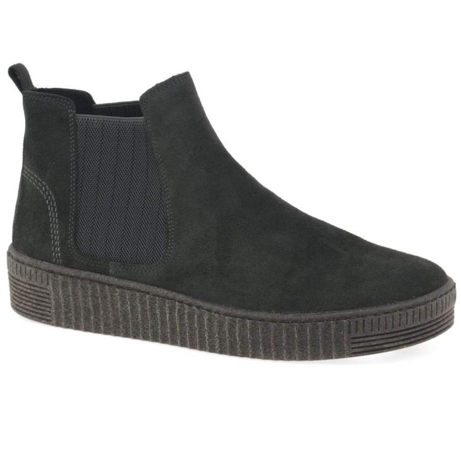 Pfeffer Wildleder Gabor Lourdes Chelsea-Stiefel Für Damen