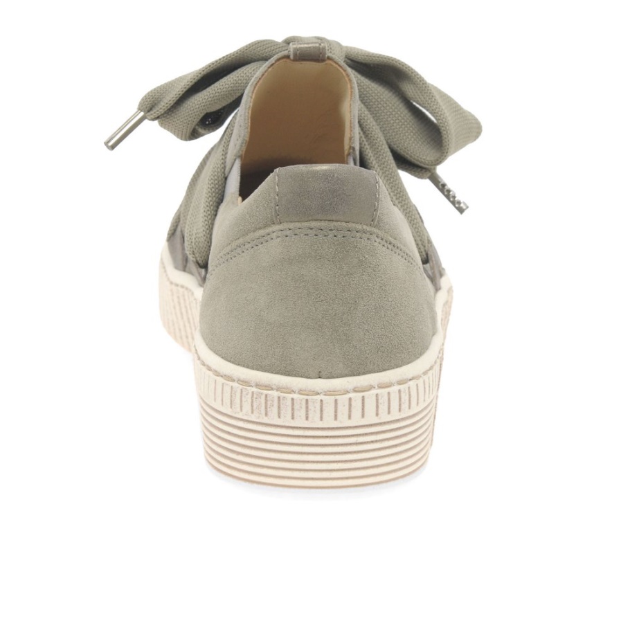 Salvia/bronze Wildleder Gabor Waltz Damen Casual Trainer