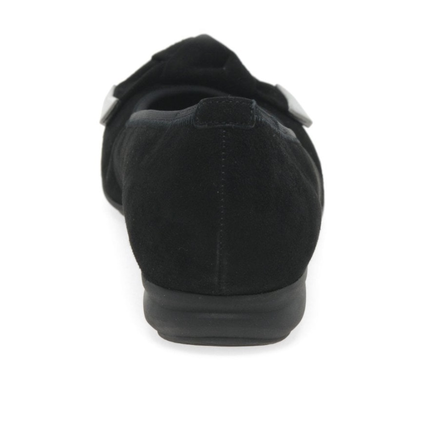 Silent Damenpumps Gabor Schwarzes Wildleder