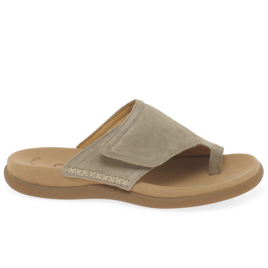 Seide Wildleder Gabor Vergnügen Damen Sandalen Mit Zehenschlaufe