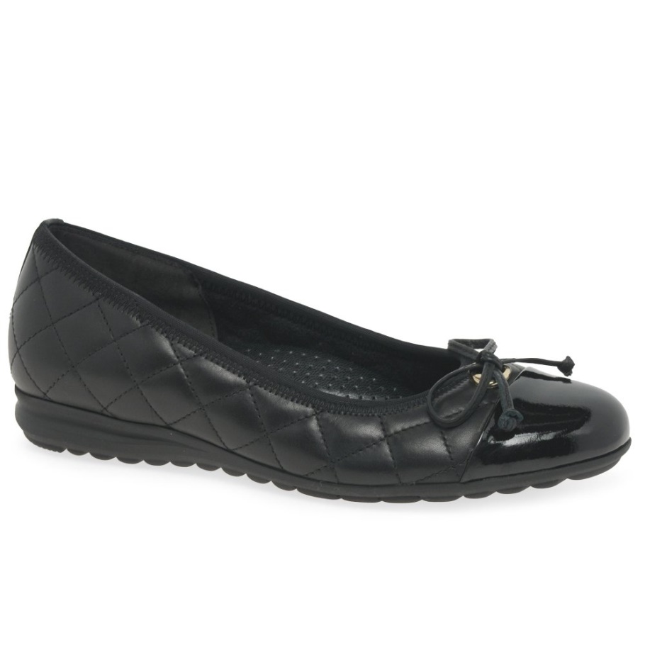 Snowdrop Damen Ballerinas Gabor Schwarz/lack