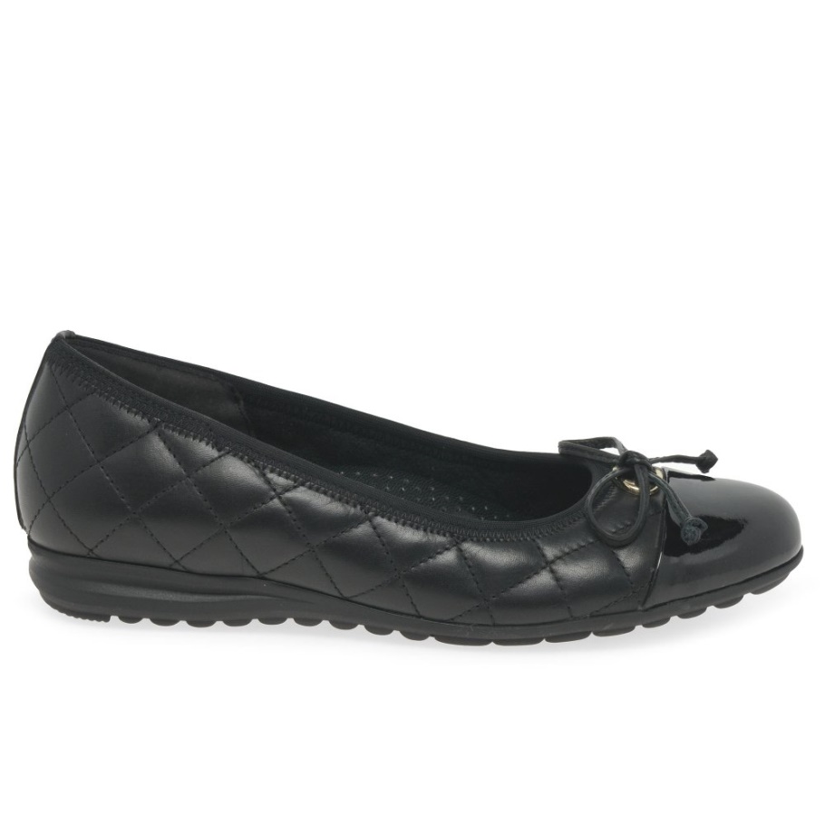 Snowdrop Damen Ballerinas Gabor Schwarz/lack