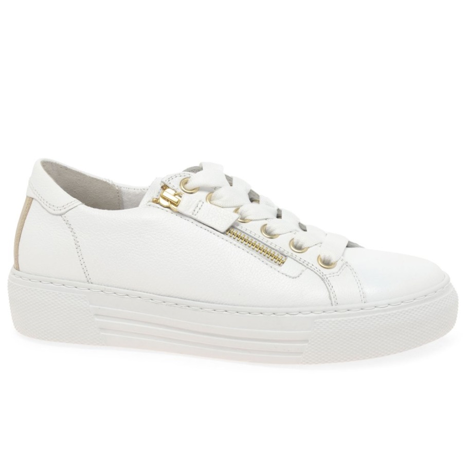 Weiß/platino Gabor Campus Damenturnschuhe