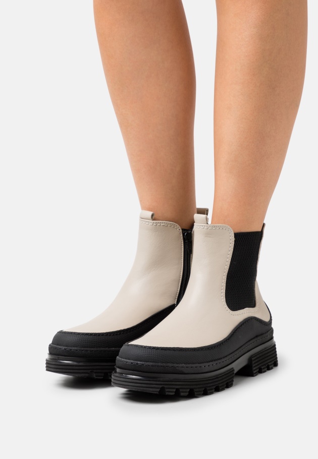 Plateaustiefel Gabor Weiß/schwarz