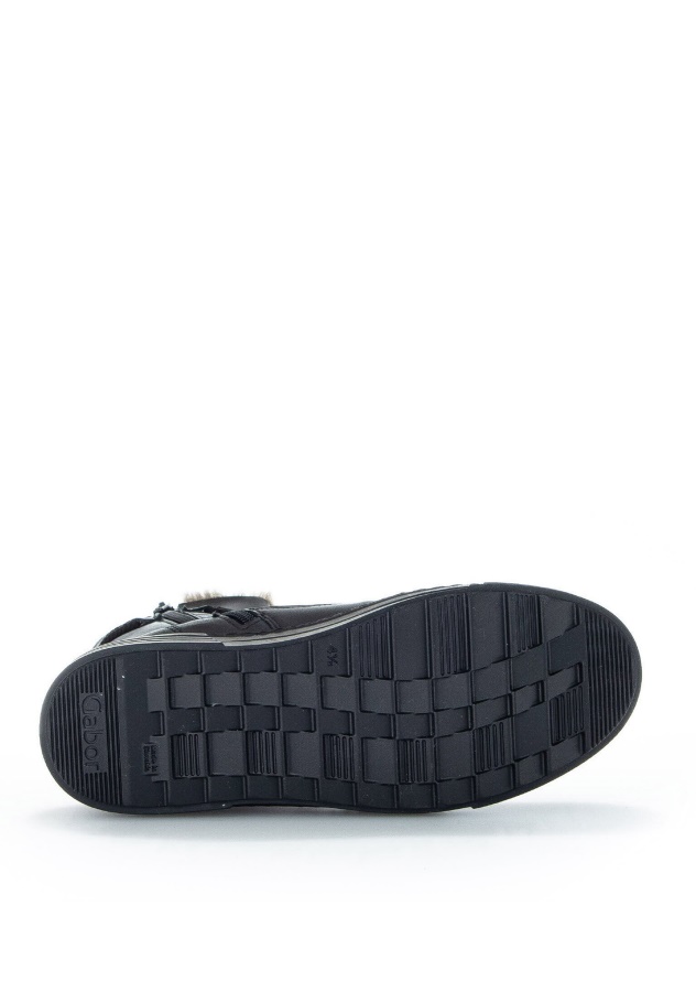 Schwarze Gabor-Schnürstiefeletten