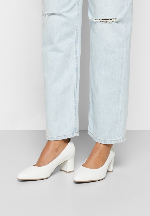 Weiße Gabor Klassische Heels