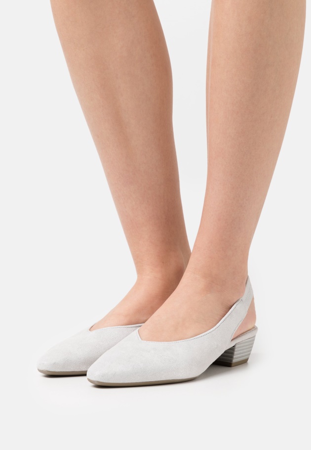 Weiße Gabor Klassische Heels