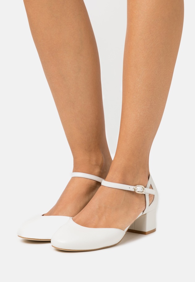 Weiße Gabor Klassische Heels