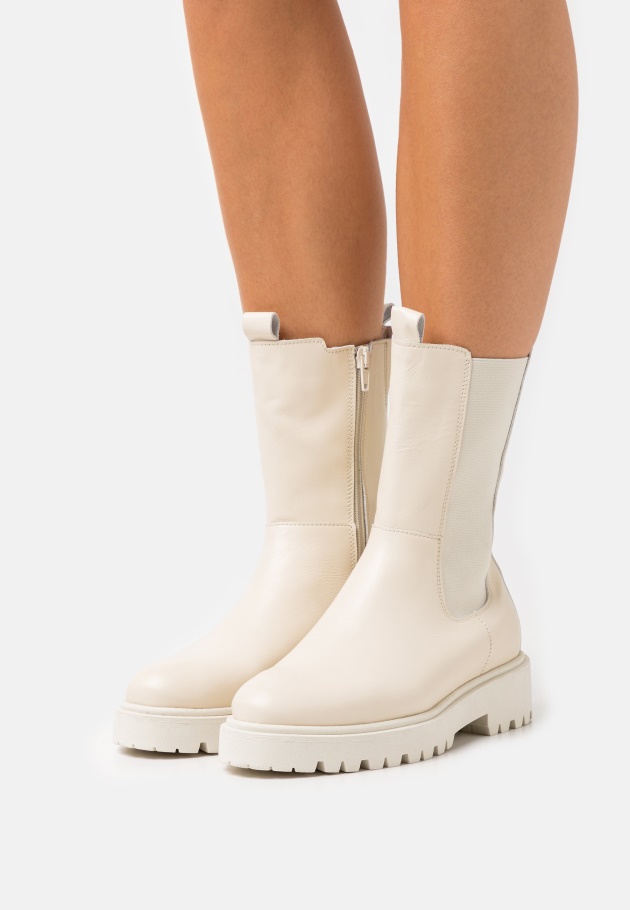 Karamell/graue Plateaustiefel Gabor