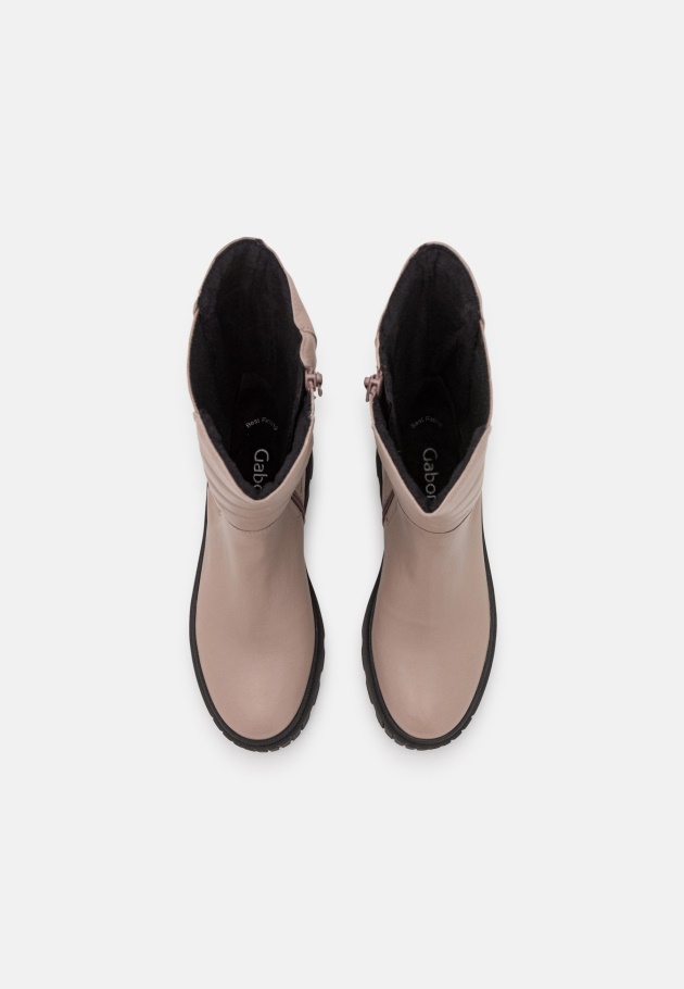 Karamell/graue Plateaustiefel Gabor