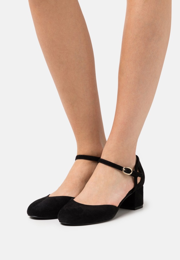 Schwarze Gabor Pumps Mit Klassischen Absätzen