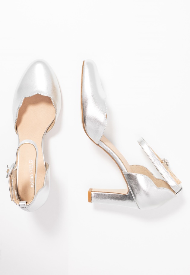 Lederpumps - High Heels Silber Gabor