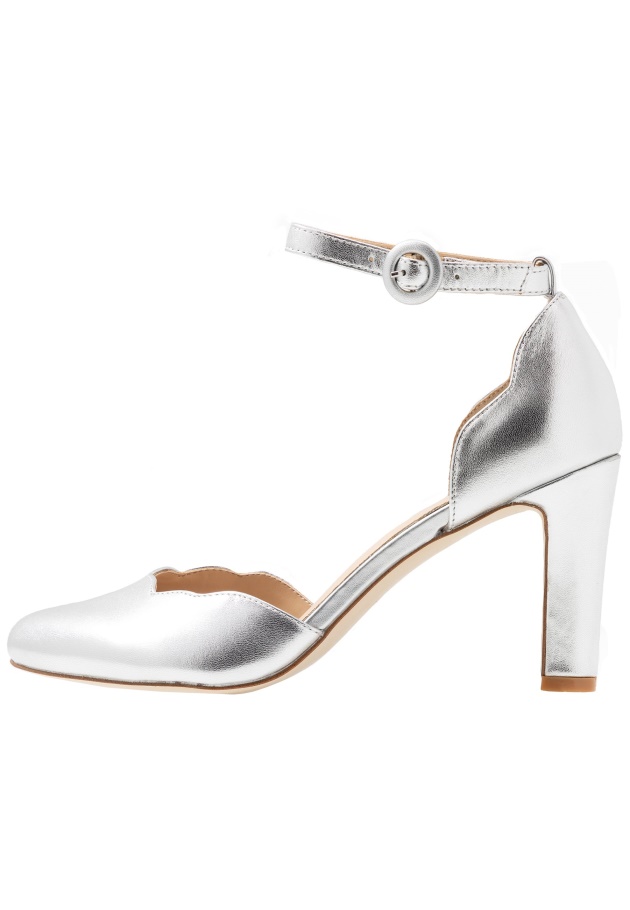 Lederpumps - High Heels Silber Gabor