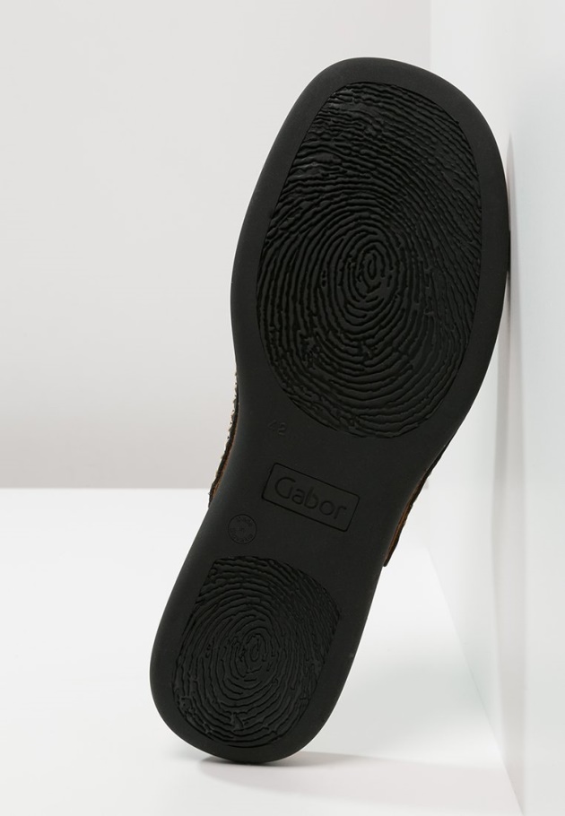 Schwarze Gabor-Pantoletten